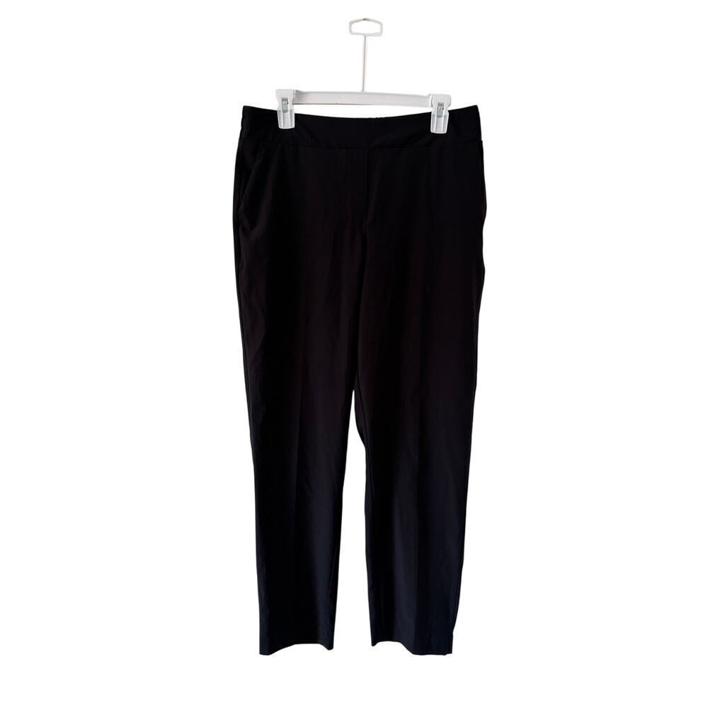 Calvin Klein Women’s Black Pull On Straight Career Pants Size M Stretch Office